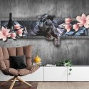 Fototapeta Pantera Z Kwiatami Magnolii