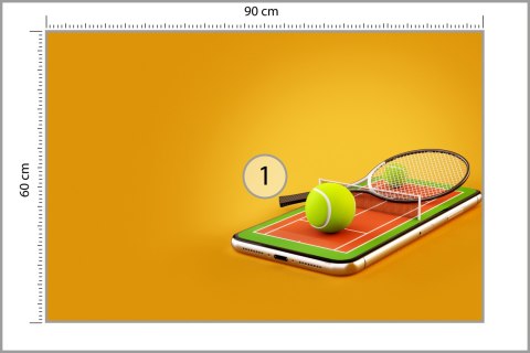 Fototapeta Tenis Na Smartfonie
