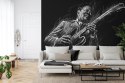 Fototapeta Narysowany Muzyk Bluesowy