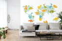 Fototapeta Mapa Świata Z Dinozaurami