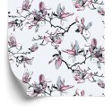 Tapeta Kwiaty Magnolii Akwarela