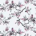 Tapeta Kwiaty Magnolii Akwarela