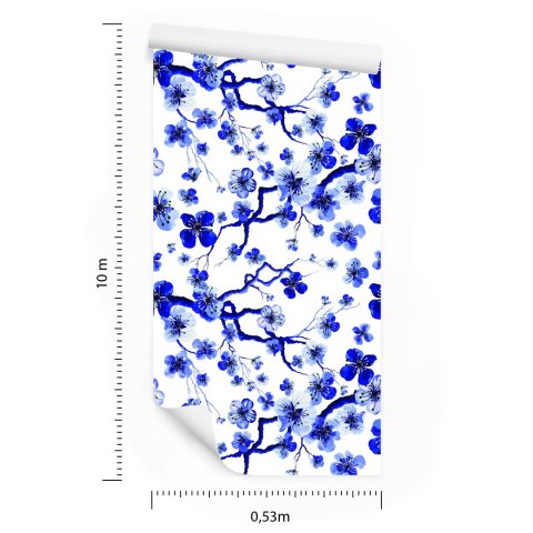 Tapeta Do Sypialni Kwiaty Wiśni Gałązki Rośliny 3D