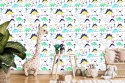 Tapeta Dla Dzieci, Dinozaury Palmy Wulkan