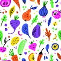 Tapeta Do Kuchni - Kolorowe Warzywa I Owoce