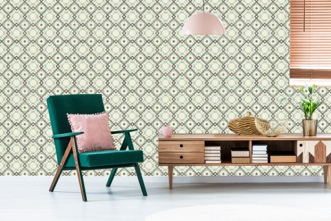 Tapeta Geometryczny Wzór W Stylu Retro