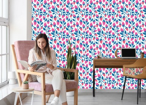 Tapeta Kwiaty W Stylu Retro