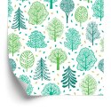 Tapeta Natura, Zieleń, Drzewa, Las Pokój Dziecięcy