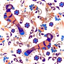 Tapeta Ptaki I Rośliny Ornamenty