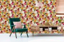 Tapeta Kolorowe Kwiaty W Stylu Retro