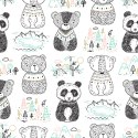 Tapeta Misie Panda Drzewa