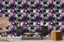 Tapeta Ścienna Do Salonu, Ptaki, Flamingi, Kwiaty