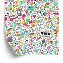 Tapeta Dla Dzieci - Kolorowy Wzór Muzyka