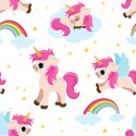 Tapeta Dla Dzieci - Jednorożce Na Tle Gwiazd I Tęczy