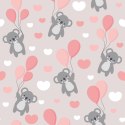 Tapeta Dla Dzieci - Misie Koala, Baloniki I Serduszka