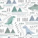 Tapeta Dla Chłopca Dinozaury, Drzewa, Góry
