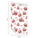 Tapeta Kolorowe Peonie - Akwarela