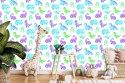 Tapeta W Kolorowe Dinozaury, Do Pokoju Chłopca
