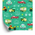 Tapeta Dla Dzieci - Kolorowe Auta I Motocykle