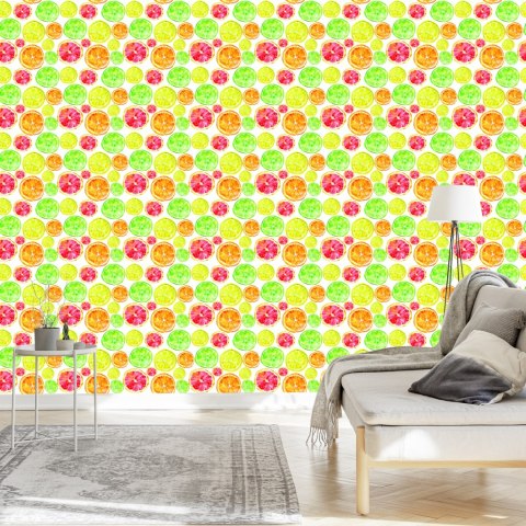 Tapeta Do Jadalni Owoce Cytryny Pomarańcze Limonki