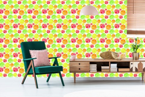 Tapeta Do Jadalni Owoce Cytryny Pomarańcze Limonki