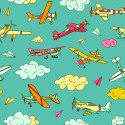 Tapeta Kolorowe Samoloty W Stylu Retro