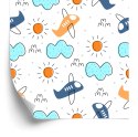 Tapeta Minimalistyczne Bajkowe Samoloty