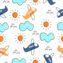 Tapeta Minimalistyczne Bajkowe Samoloty