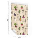 Tapeta Rysunki Warzyw W Stylu Vintage