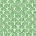 Tapeta Retro - Geometryczne Liście Dekoracyjne