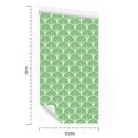 Tapeta Retro - Geometryczne Liście Dekoracyjne