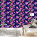 Tapeta Do Salonu, Ptaki, Flamingi, Kwiaty, Rośliny