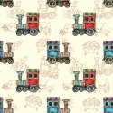 Tapeta Zabawkowe Parowozy Vintage