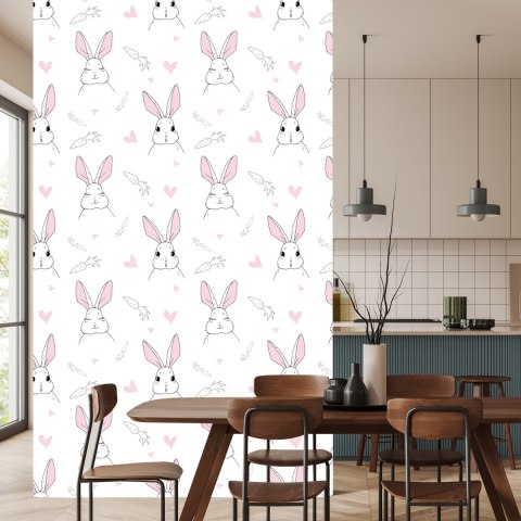 Tapeta Króliki Z Marchewkami