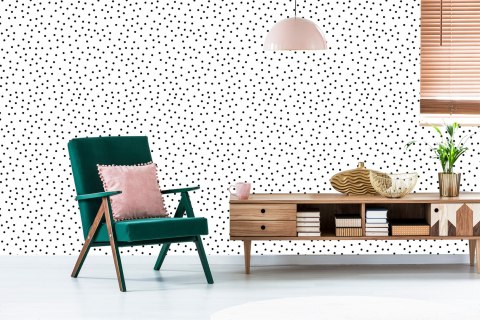 Tapeta Minimalistyczne Czarne Kropki