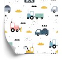 Tapeta Kolorowe Traktory Koparki I Wywrotki
