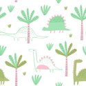 Tapeta W Dinozaury Drzewa Zieleń, Pokój Dziecięcy