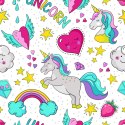 Tapeta Dla Dzieci - Magiczne Kolorowe Jednorożce
