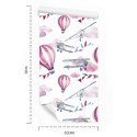 Tapeta Do Pokoju Dziecka, Kolorowe Balony Samoloty