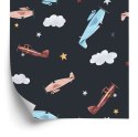 Tapeta Retro Samoloty Malowane Akwarelą