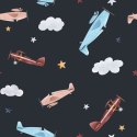 Tapeta Retro Samoloty Malowane Akwarelą