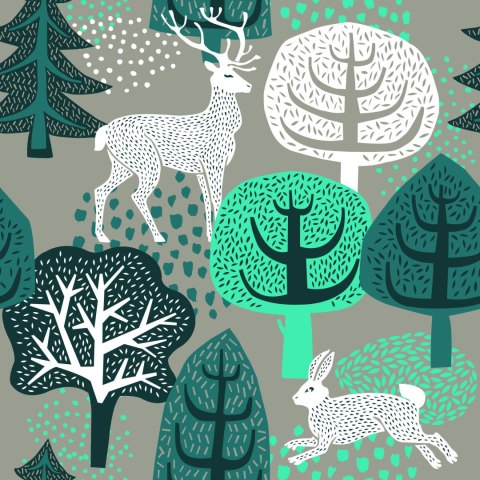 Tapeta Drzewa, Zieleń, Natura Pokój Dziecięcy