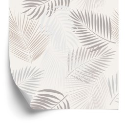 Tapeta Szare Liście Boho