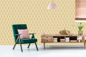 Tapeta Retro - Piękne Geometryczne Liście