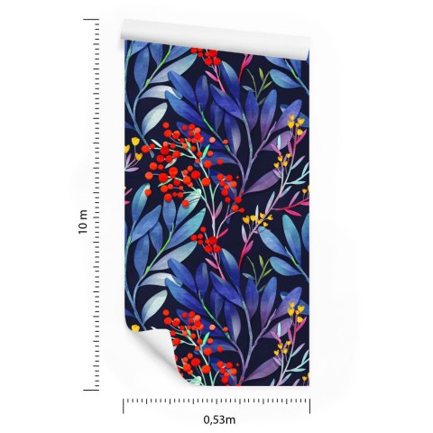 Tapeta Roślinne Wzory W Stylu Retro