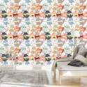 Tapeta Wesołe Kolorowe Liski