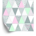 Tapeta Geometryczna - Kolorowe Trójkąty