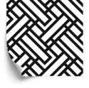 Tapeta Czarno - Białe Wzory Geometryczne