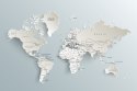 Obraz Na Płótnie Mapa Świata Z Efektem 3D