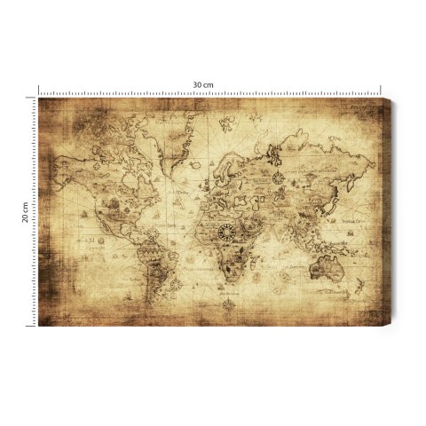 Obraz Na Płótnie Starożytna Mapa Świata Vintage